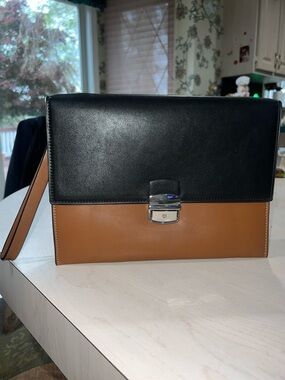 Zara Man Colorblock Faux Leather Clutch Portfolio Wristlet